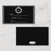 Placement Carte de place Monogramme cadre gothique (Devant / Derrière)