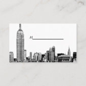 Placement Carte de place NYC Skyline Etched 01B (Dos)