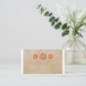 Placement Carte de place Orange Grunge D20 Dice (Debout devant)