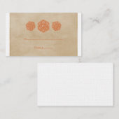 Placement Carte de place Orange Grunge D20 Dice (Devant / Derrière)