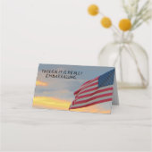 Placement Carte de place Patriotique pliée (Dos)