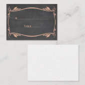 Placement Carte de place Peach Flourd Chalkboard (Devant / Derrière)