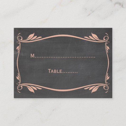 Placement Carte de place Peach Flourd Chalkboard (Devant)