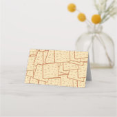 Placement carte de place pesach hébreu (Dos)
