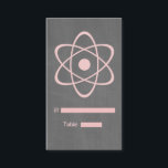 Placement Carte de place Pink Atomic Chalkboard<br><div class="desc">Carte de place en damier atomique mignonne et nerveuse avec un simple symbole atomique en rose clair sur un damier à l'air arrière - plan. Cette carte d'escorte geek et amusante est parfaite pour le couple passionné de science ! Un espace est prévu sur ce produit pour que vous écriviez...</div>