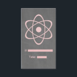 Placement Carte de place Pink Atomic Chalkboard<br><div class="desc">Carte de place en damier atomique mignonne et nerveuse avec un simple symbole atomique en rose clair sur un damier à l'air arrière - plan. Cette carte d'escorte geek et amusante est parfaite pour le couple passionné de science ! Un espace est prévu sur ce produit pour que vous écriviez...</div>