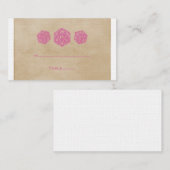 Placement Carte de place Pink Grunge D20 Dice (Devant / Derrière)