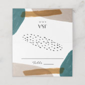 Placement Carte de place pliée Aquarelle Abstraite (Extérieur déplié)