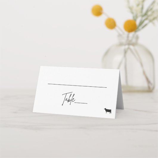 Placement Carte de place pliée - Boeuf (Devant)