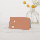 Placement Carte de place pliée Boho Terracotta (Dos)