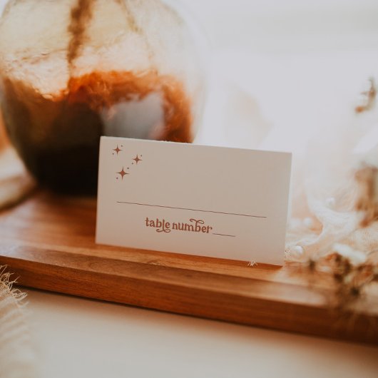 Placement Carte de place pliée Boho Terracotta