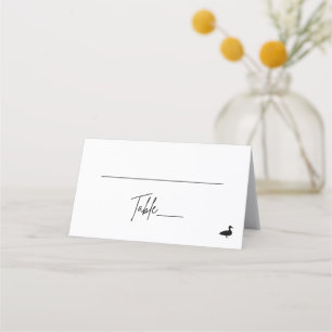 Placement Carte de place pliée - Canard