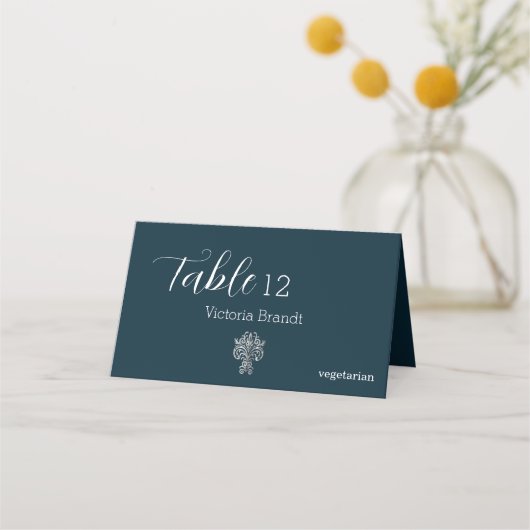 Placement Carte de place pliée Classy Two Color (Devant)