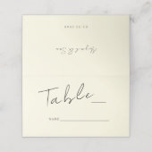 Placement Carte de place pliée de Mariage jaune (Extérieur déplié)