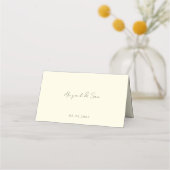 Placement Carte de place pliée de Mariage jaune (Dos)