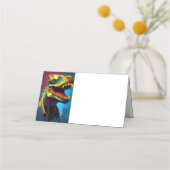 Placement Carte de place pliée Dinosaur cool (Dos)