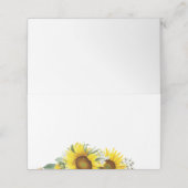 Placement Carte de place pliée du fleur sauvage de tournesol (Extérieur déplié)