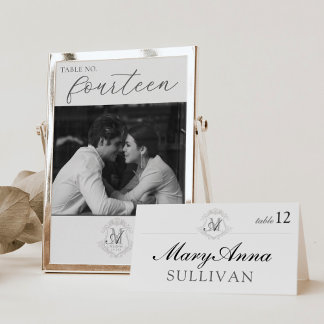 Placement Carte de place pliée du Mariage de la crête de mon