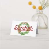 Placement Carte de place pliée en ruban rouge (Devant)