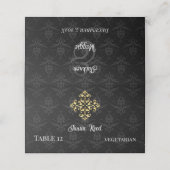 Placement Carte de place pliée en verre du soir (Extérieur déplié)