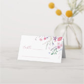 Placement Carte de place pliée fleur sauvage (Devant)