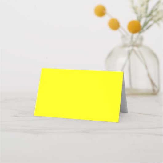 Placement Carte de place pliée jaune vif (Devant)