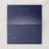 Placement Carte de place pliée Mariage de requin bleu (Extérieur déplié)