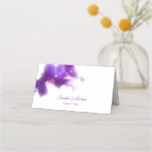 Placement Carte de place pliée Mariage violet orchidée (Dos)