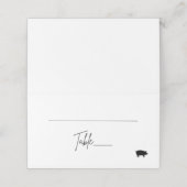 Placement Carte de place pliée - Porc (Extérieur déplié)
