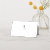 Placement Carte de place pliée Rose fine (Dos)