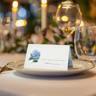 Placement Carte de place pliée SINI Blue Hydrangea