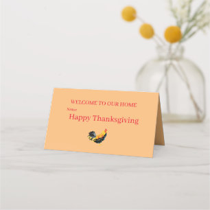 Placement Carte de place pliée : Thanksgiving
