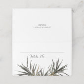 Placement Carte de place pliée Tropical Mariage Palm Tree (Extérieur déplié)