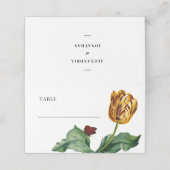 Placement Carte de place pliée Tulipe minimale moderne (Extérieur déplié)