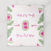 Placement Carte de place pour anniversaire de la pastèque tr (Extérieur déplié)