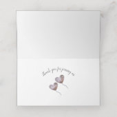 Placement Carte de place pour ballon de coeur rose 70e anniv (Intérieur déplié)