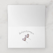 Placement Carte de place pour ballon de coeur rose 80e anniv (Intérieur déplié)