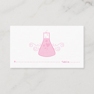 Placement Carte de place pour la chimie douce rose