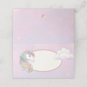 Placement Carte de place pour la fête d'anniversaire Unicorn (Extérieur déplié)