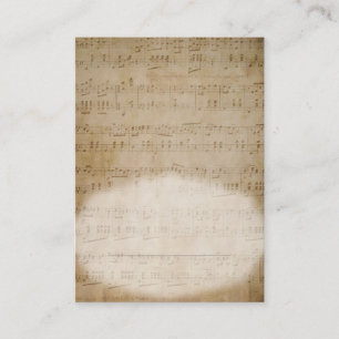Placement Carte de place pour la musique de feuilles ancienn