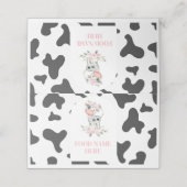 Placement Carte de place pour l'anniversaire de la vache (Extérieur déplié)