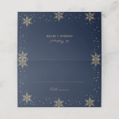 Placement Carte de place pour Mariage de neige Gold & Navy W (Extérieur déplié)
