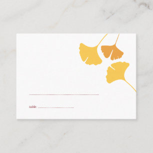 Placement Carte de place pour mariage feuille Ginkgo