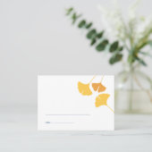 Placement Carte de place pour mariage feuille Ginkgo (Debout devant)
