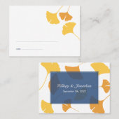 Placement Carte de place pour mariage feuille Ginkgo (Devant / Derrière)
