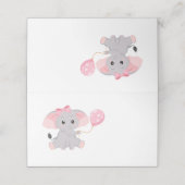 Placement Carte de place rose Eléphant (Extérieur déplié)
