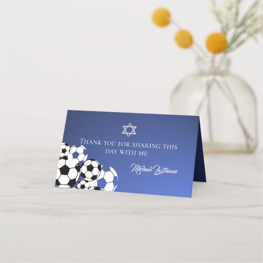 Placement Carte de place Soccer Bar Mitzvah (Dos)