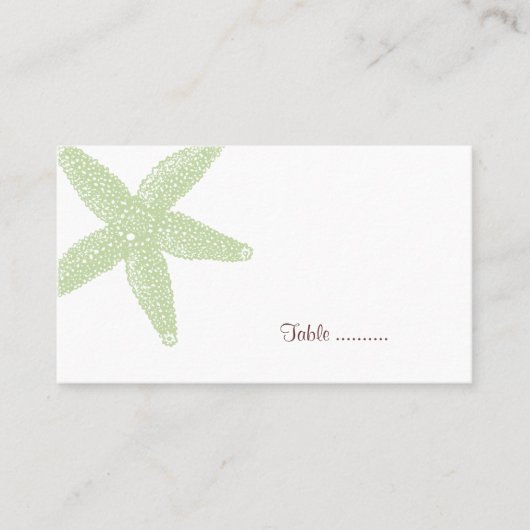 Placement Carte de place Starfish (Devant)