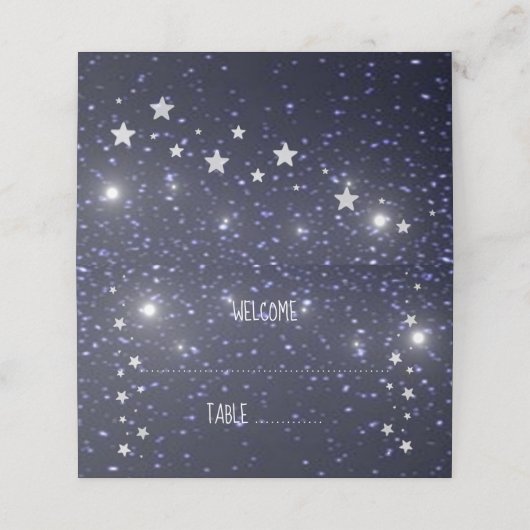 Placement Carte de place Starry Night Reception (Extérieur déplié)