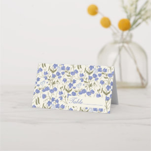 Placement Carte de place Sweet Pea Blue Flowers